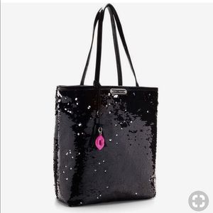 NEW Betsey Johnson sequin tote with wristlet